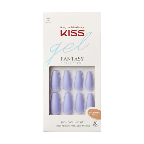 KISS Gel Fantasy Sculpted Fake Nails, 'Night After', 28 Count