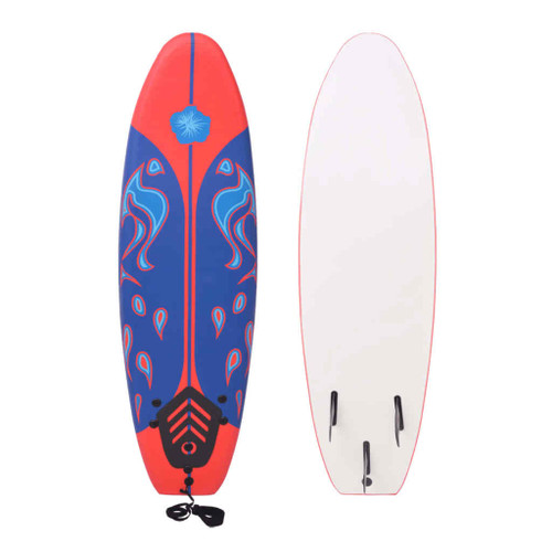 Surfboard Blue and Red 66.9"