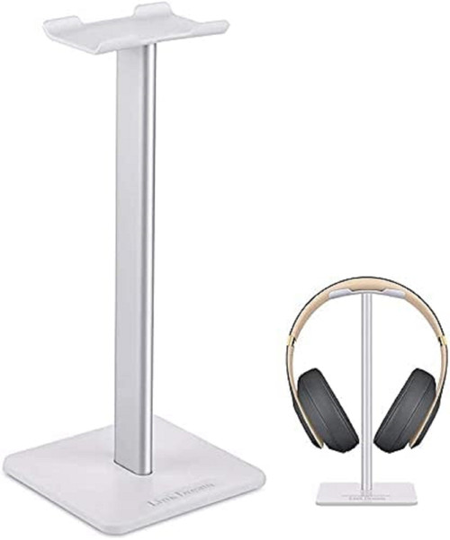 5 Core Headphone Stand White with Stable Base Premium Headset Holder with Aluminum Supporting Bar, Flexible Headrest Hanger, Anti-Slip Earphone Stand White HD STND WH