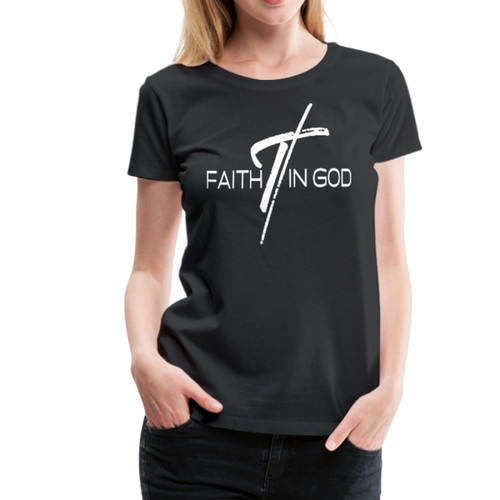 Faith In God Graphic Text Style Womens Classic T-Shirt