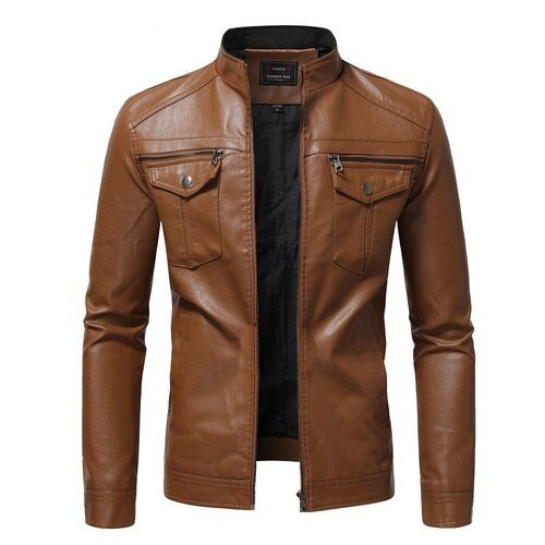 Men's Autumn Fashion Trend Coats Male Slim Motorcycle Leather Jacket PU Leather Jacket