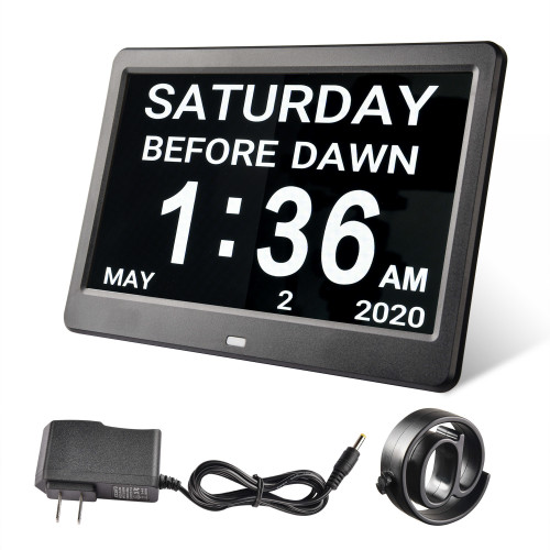 10inch LCD Day Clock/Black