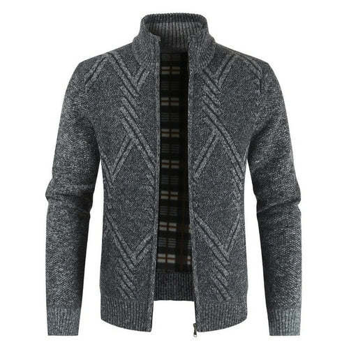 New Autumn Winter Jacket Men Coats Solid Slim Fit Thick Fleece Coats