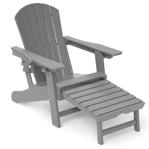 Adirondack Chair Lawn Outdoor Fire Pit Chairs Adirondack Chairs Weather Resistant/Adirondack Retractable Ottoman