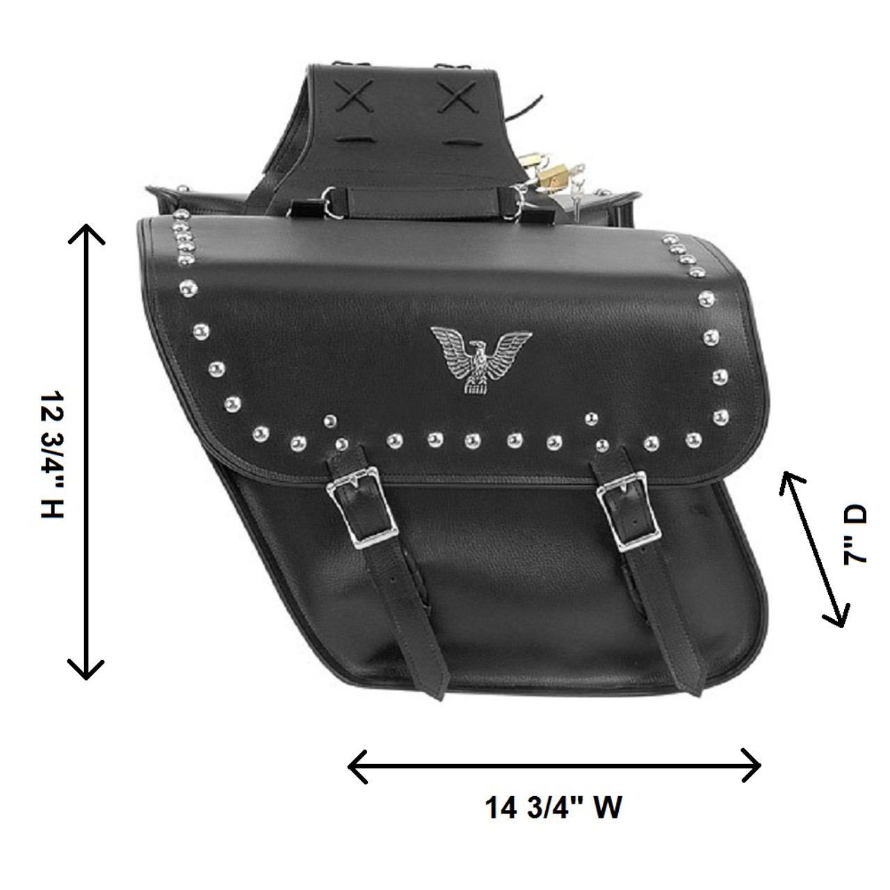 studded saddlebags motorcycle