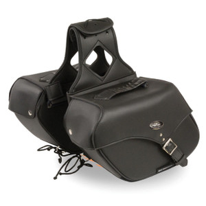 12" W MOTORCYCLE WATERPROOF SADDLEBAGS w/ REFLECTIVE PIPE - SA14