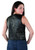 WOMENS GENUINE BLACK LEATHER BRAIDED VEST w/ CONCEAL CARRY POCKETS - DA52
