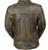 WOMENS LEATHER BROWN DISTRESSED SCOOTER JACKET - SA48