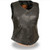 LADIES LEATHER MOTORCYCLE VEST w/ SNAP FRONT - SA61 LADIES LEATHER MOTORCYCLE VEST w/ SNAP FRONT - SA61