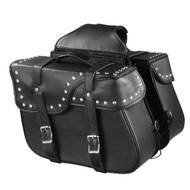 15" W x 11" H MOTORCYCLE WATERPROOF STUDDED SADDLEBAGS - SA86