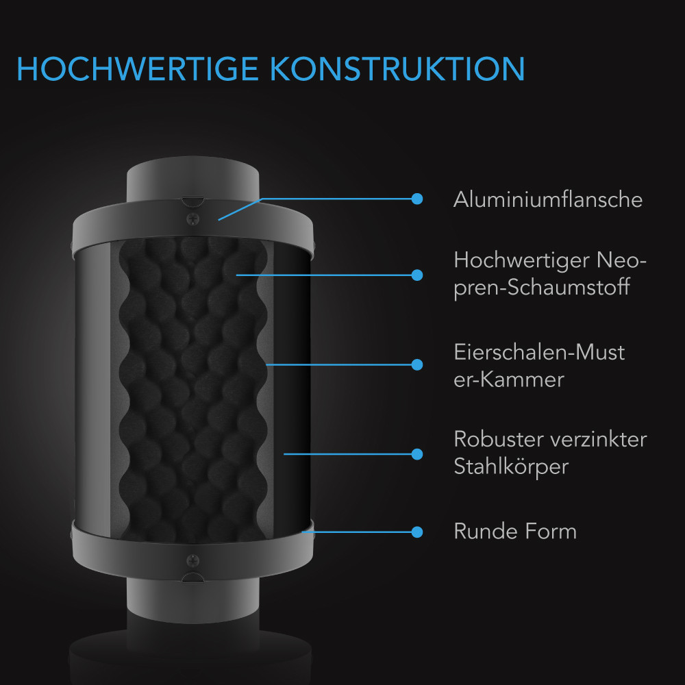 Inline Duct Silencer, 4-Inch