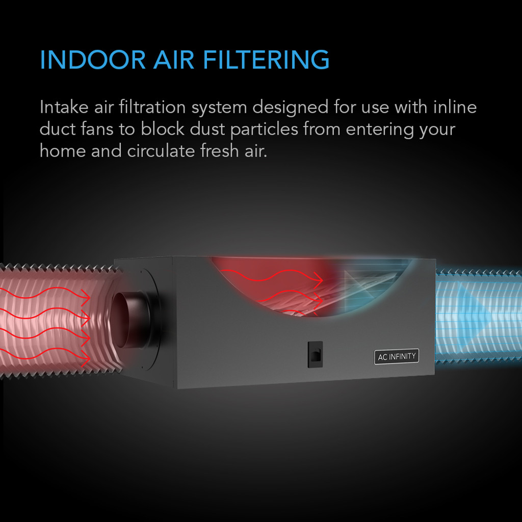 Air Filter Box with High Efficacy Filter, 8-Inch