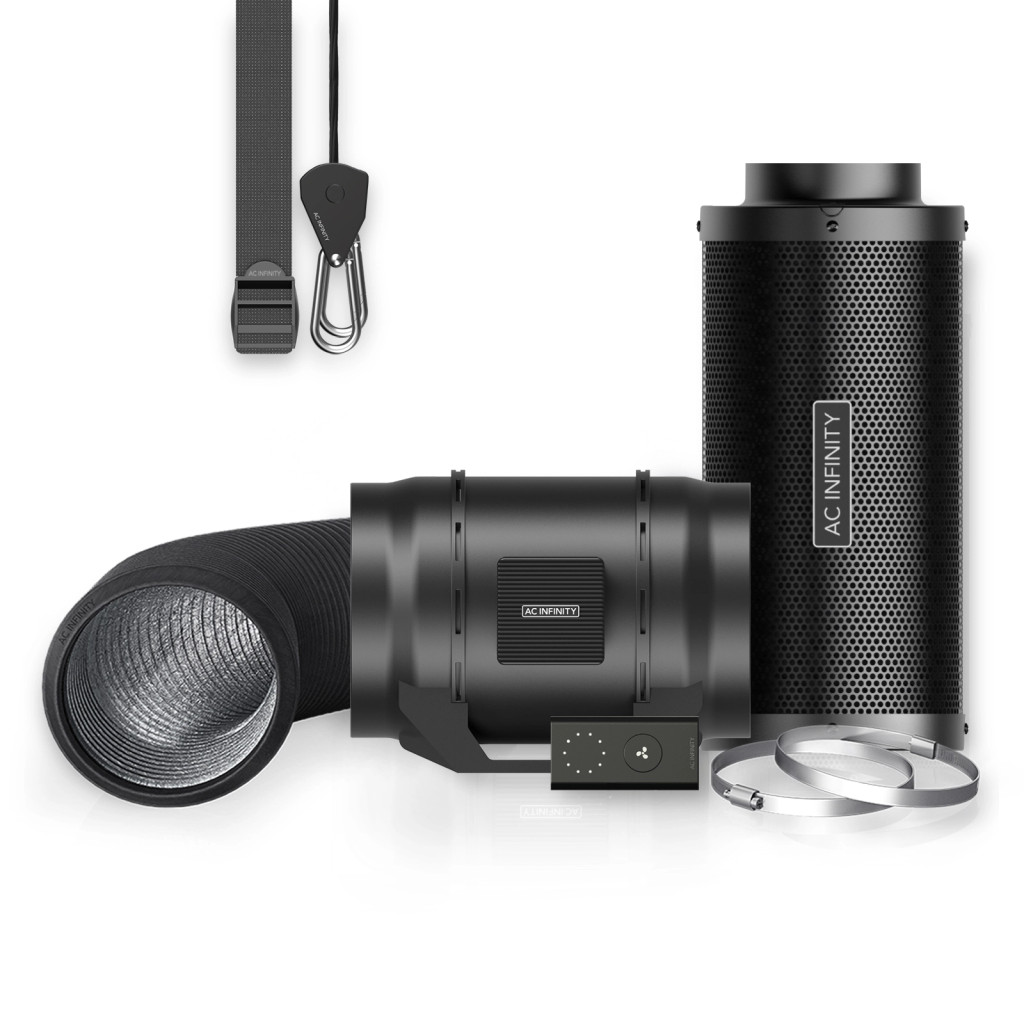 Air Filtration Kit 8" – Luftfilter-Set 200 mm, CLOUDLINE LITE Inline-Lüfter & Aktivkohlefilter-Kombo – Kühl- und Belüftungssystem für Grow-Zelte, Hydroponik & Indoor-Gardening