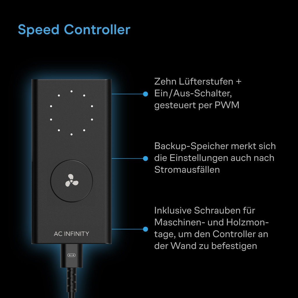 Air Filtration Kit 8" – Luftfilter-Set 200 mm, CLOUDLINE LITE Inline-Lüfter & Aktivkohlefilter-Kombo – Kühl- und Belüftungssystem für Grow-Zelte, Hydroponik & Indoor-Gardening