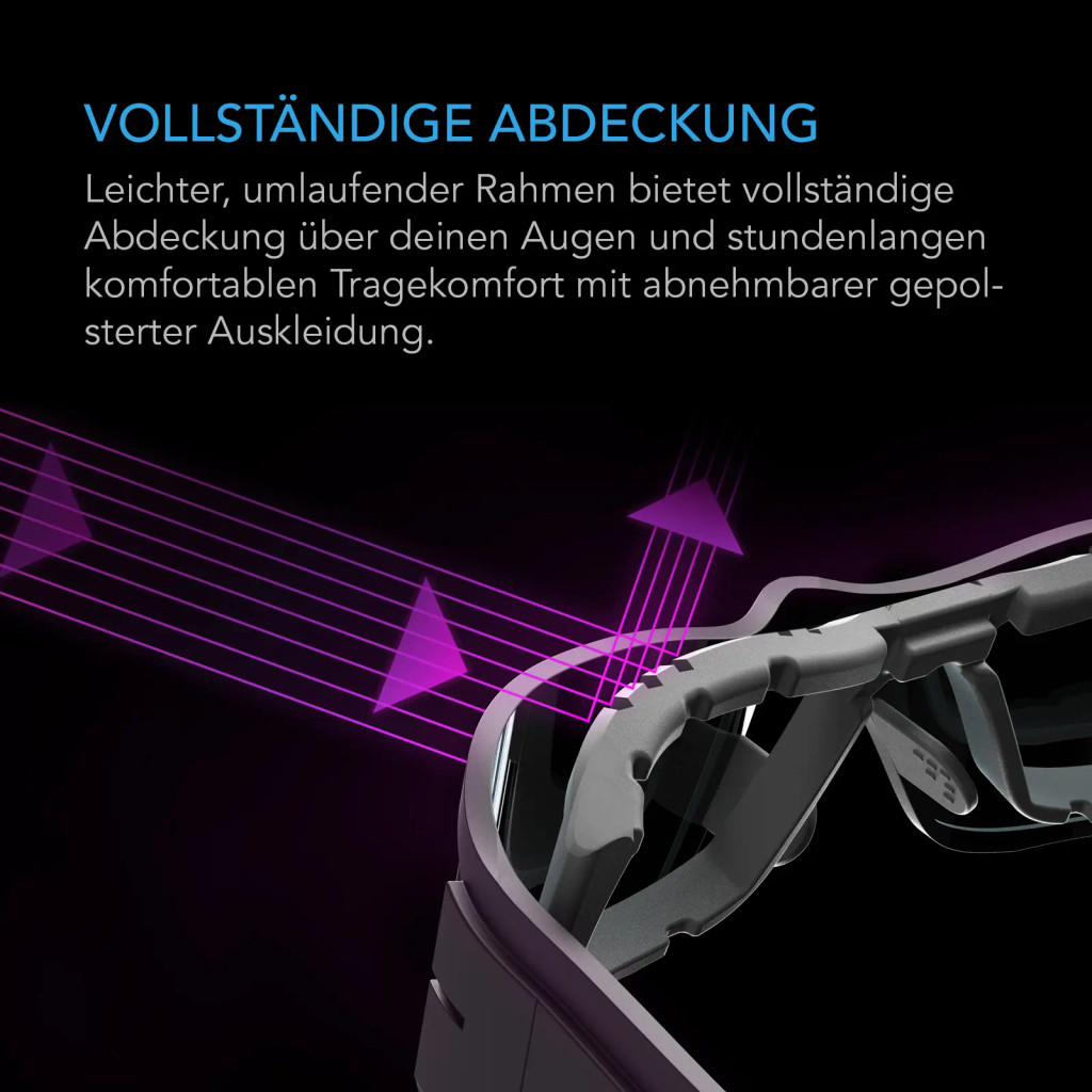 AC Infinity Grow-Raum Brille, Indoor LED Grow-Licht Brille mit farbkorrigierenden Linsen, für UVA/UVB Blockierung in Grow-Zelten Hydrokultur