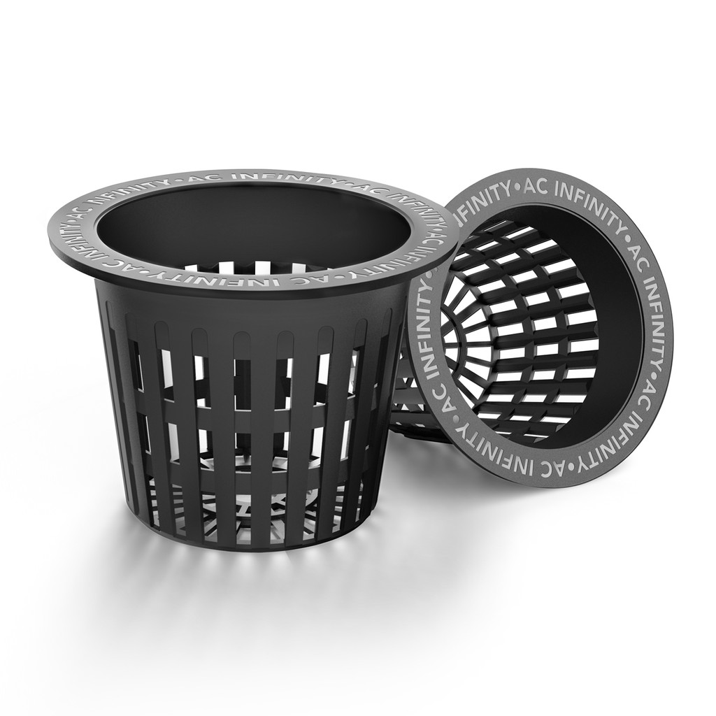 Mesh Net Cups, Slotted Pots with Wide Lips, 4-Inch, 25-Pack