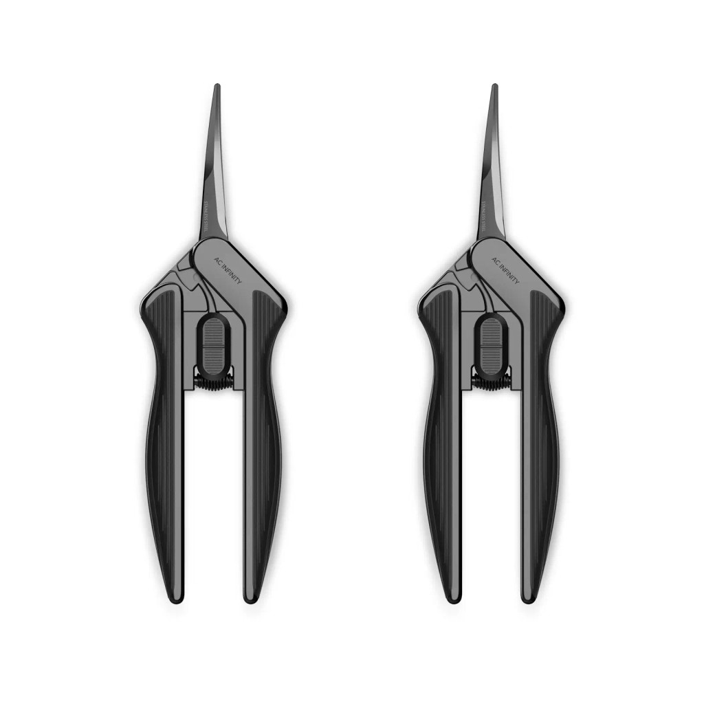 Edelstahl-Gartenschere, ergonomisch, leicht, 16,7 cm gebogene Klingen, 2er-Pack