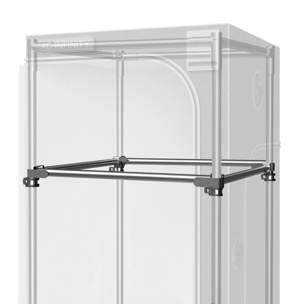Schwerlast-Montagestangen für Alle 120x120 cm Grow-Zelte, High Airflow CFM Kit Unterstützt Zeltwände, Trellis- und Zusatzbeleuchtungs-Montage