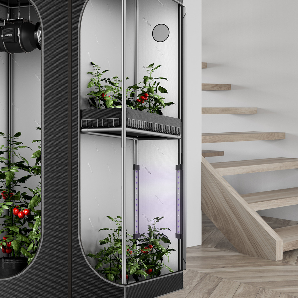 UV-LED-Leisten (28 cm) mit 365 nm & 395 nm Dioden (4 Leisten), 10-stufigem Dimmer & Timer – für Wachstums- und Blütephase im Indoor-Grow und Gewächshaus