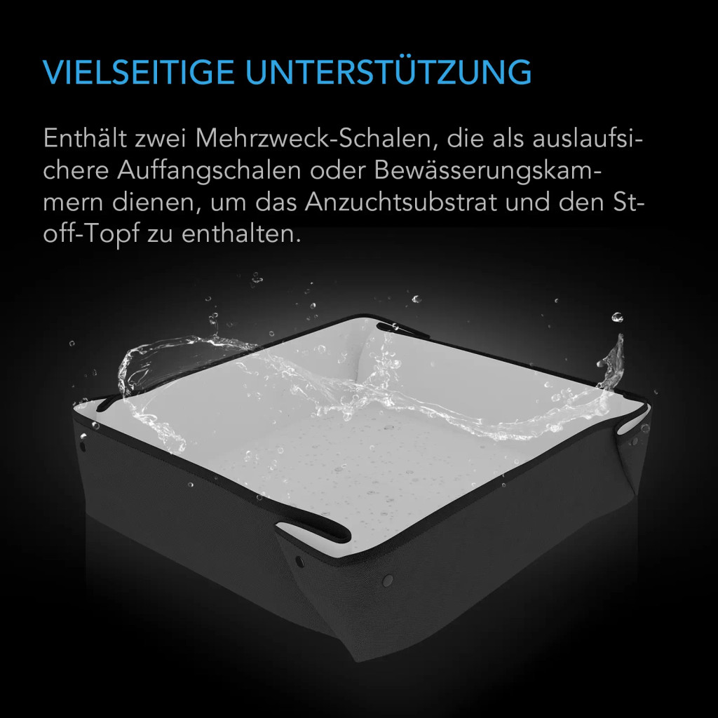 Kokossubstrat Kit, 2-Pflanzen Starter-Set mit premium gepufferten Kokos-Substrat-Blöcken, 19-Liter Stoff-Töpfen und wasserdichten Mehrzweck-Schalen, Grow-Zubehör-Kit für Samenkeimung