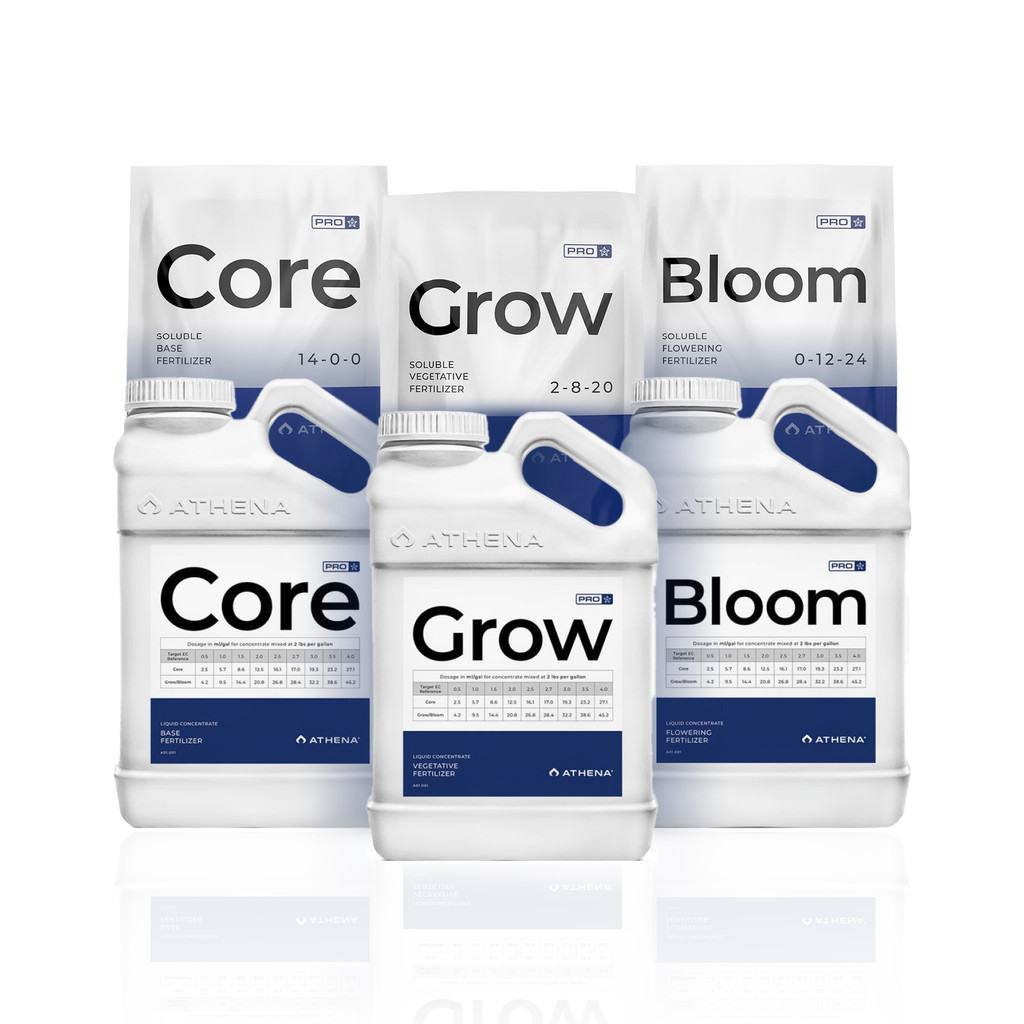Athena Pro Mix Kit - Konzentrierte komplette Hydrokultur-Düngerlösung - Pro Core, Pro Bloom, Pro Grow mit Mischkrug (1 kg)