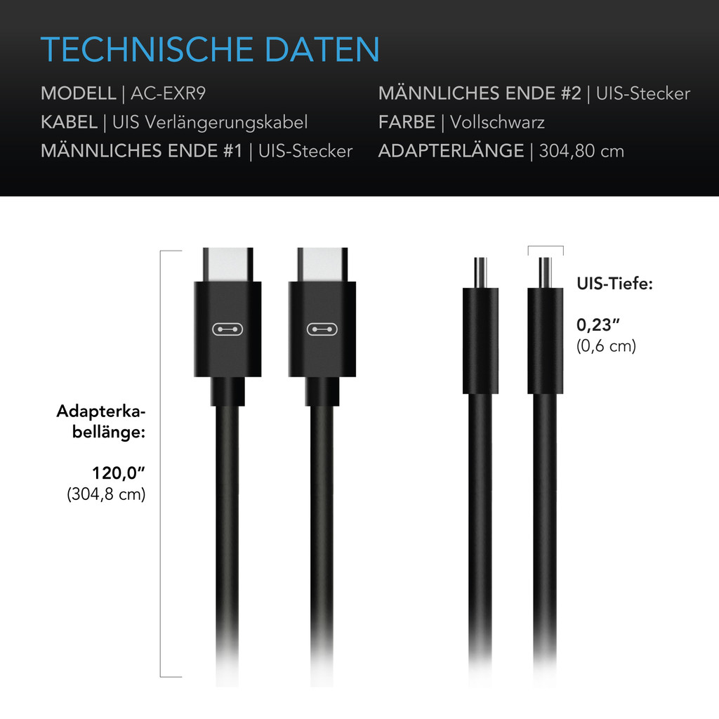 AC Infinity UIS Controller zu Gerät Kabel für Controller 69 PRO und PRO+, Male zu Male, 3 Meter Verbindungsverlängerungskabel, Funktioniert mit CLOUDRAY, CLOUDLINE, IONFRAME, CLOUDFORGE und mehr
