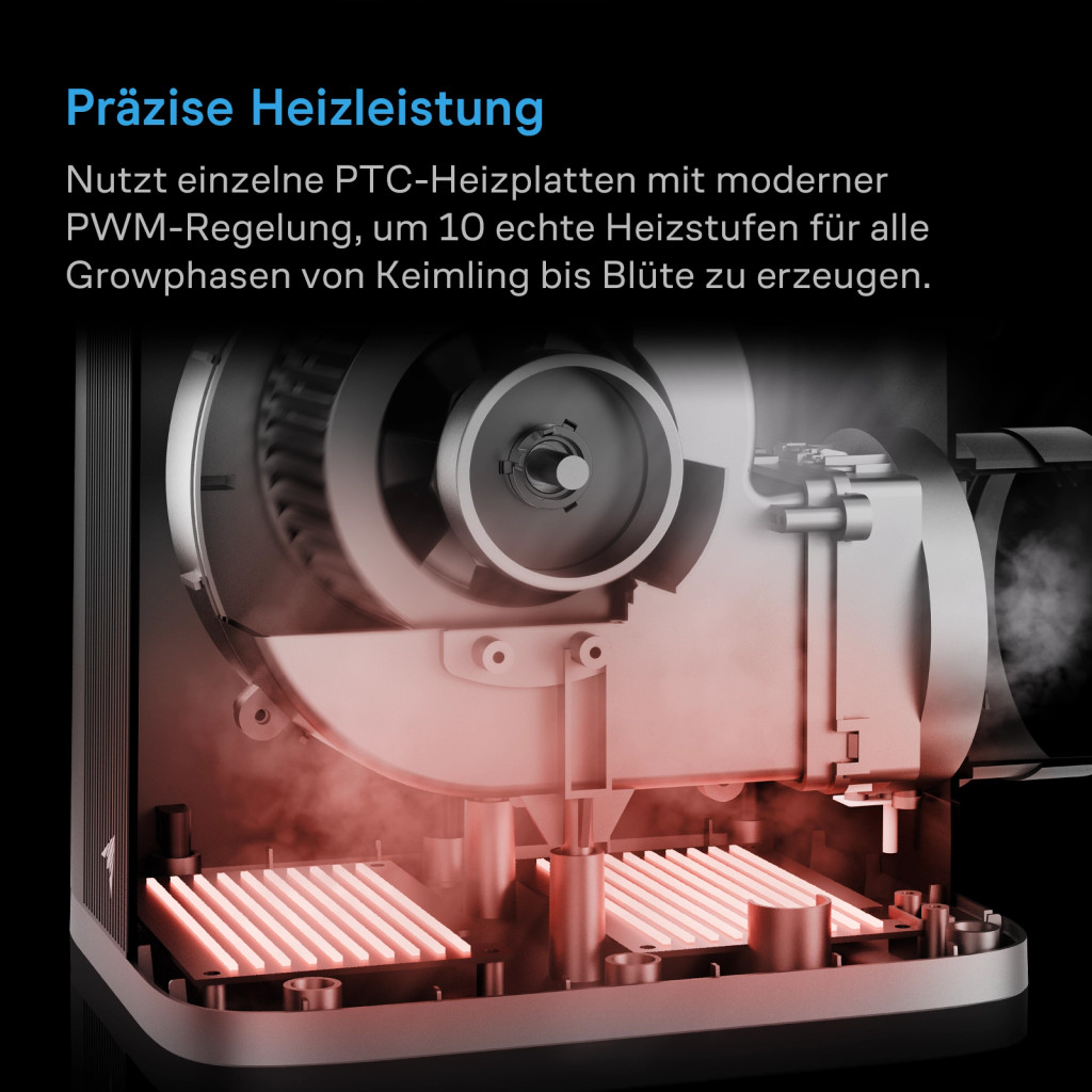 THERMOFORGE T7, 1000W-Heizgerät fürs Growzelt mit KI-gestützter VPD- und Temperatursteuerung