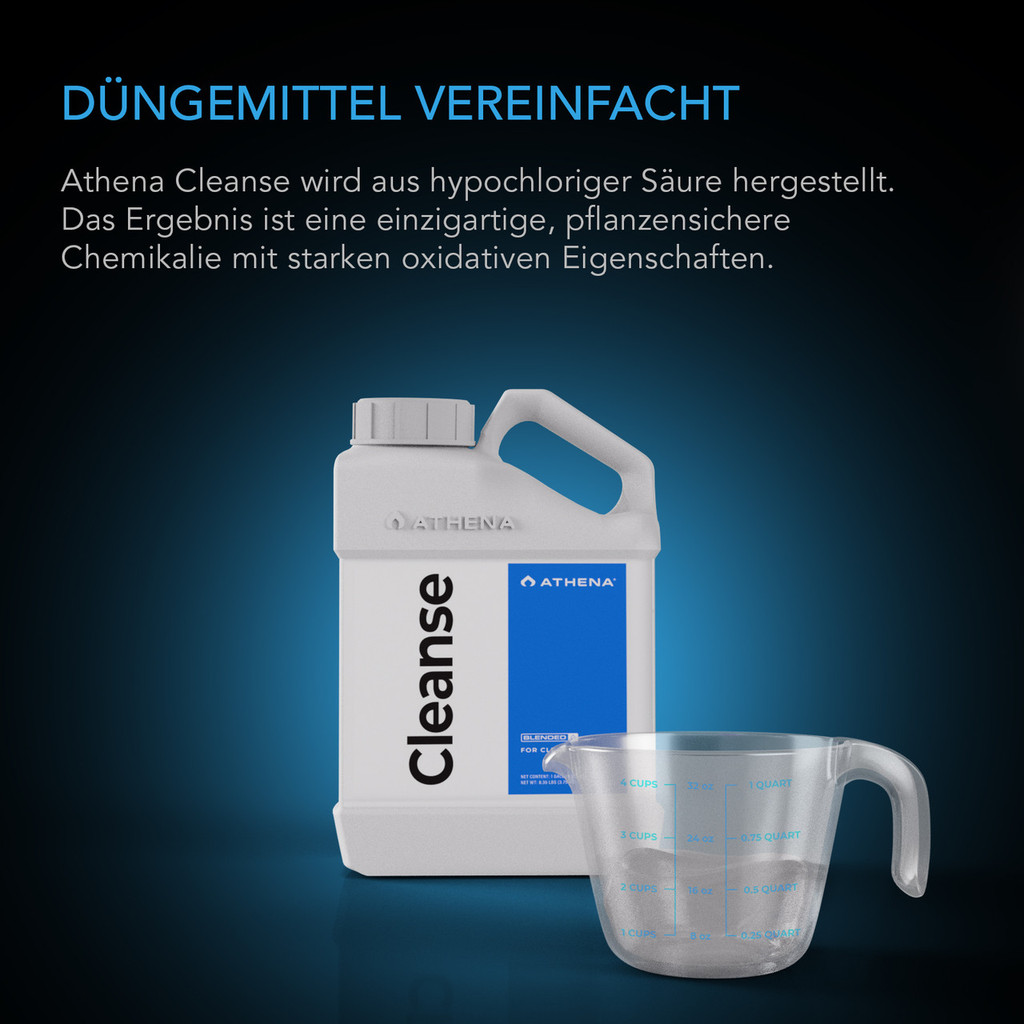 Athena Cleanse - Entkalker für hydroponische Bewässerungssysteme, entfernt Mineralablagerungen, verhindert Tropfer-Verstopfung, ungiftig & pflanzensicher, 3,8 Liter