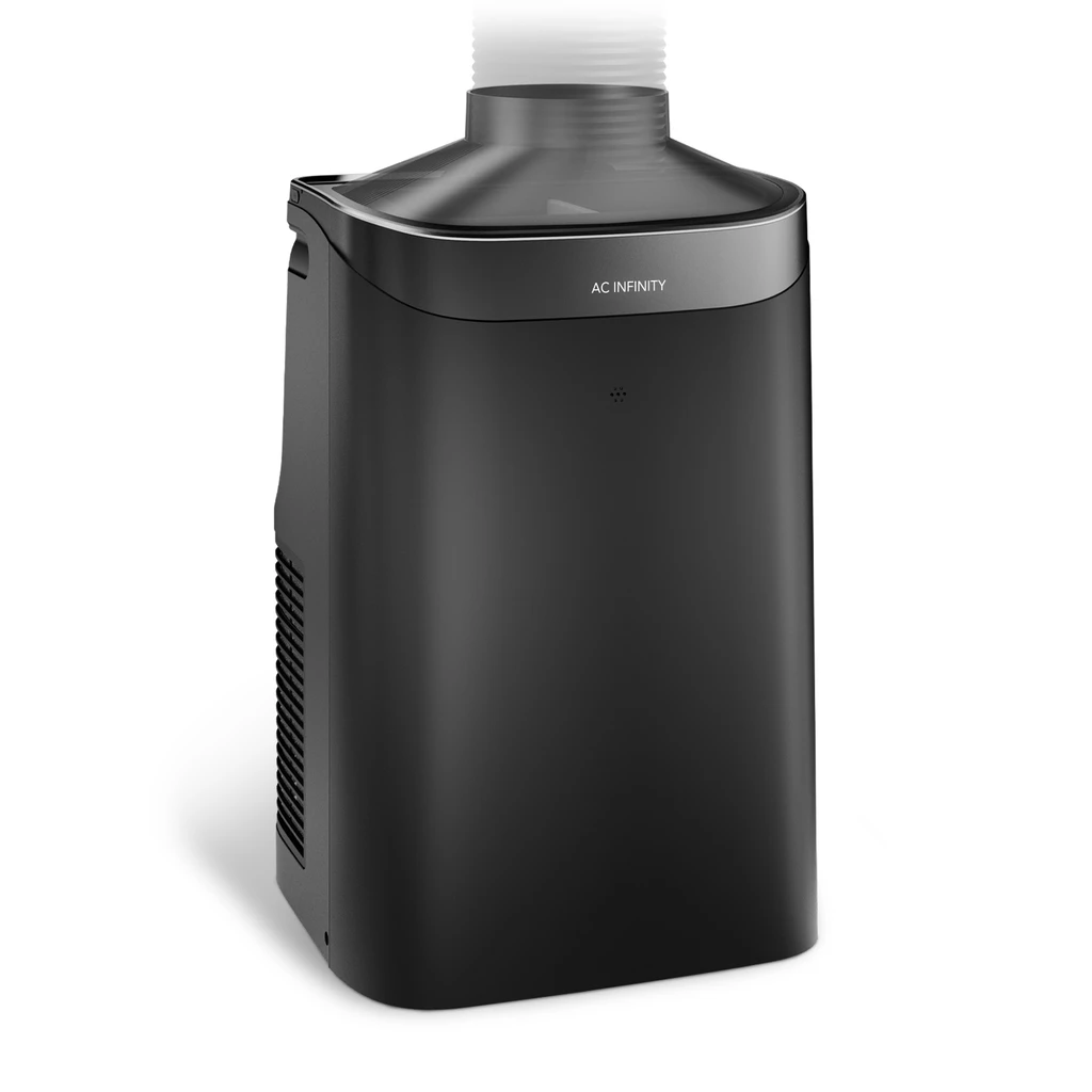 All-In-One Climate Control A/C with One-Duct Output, Precise 9.000 BTU Cooling, Heating, Dehumidifier, with AI-Powered VPD Control for Grow Tents up to 10x10