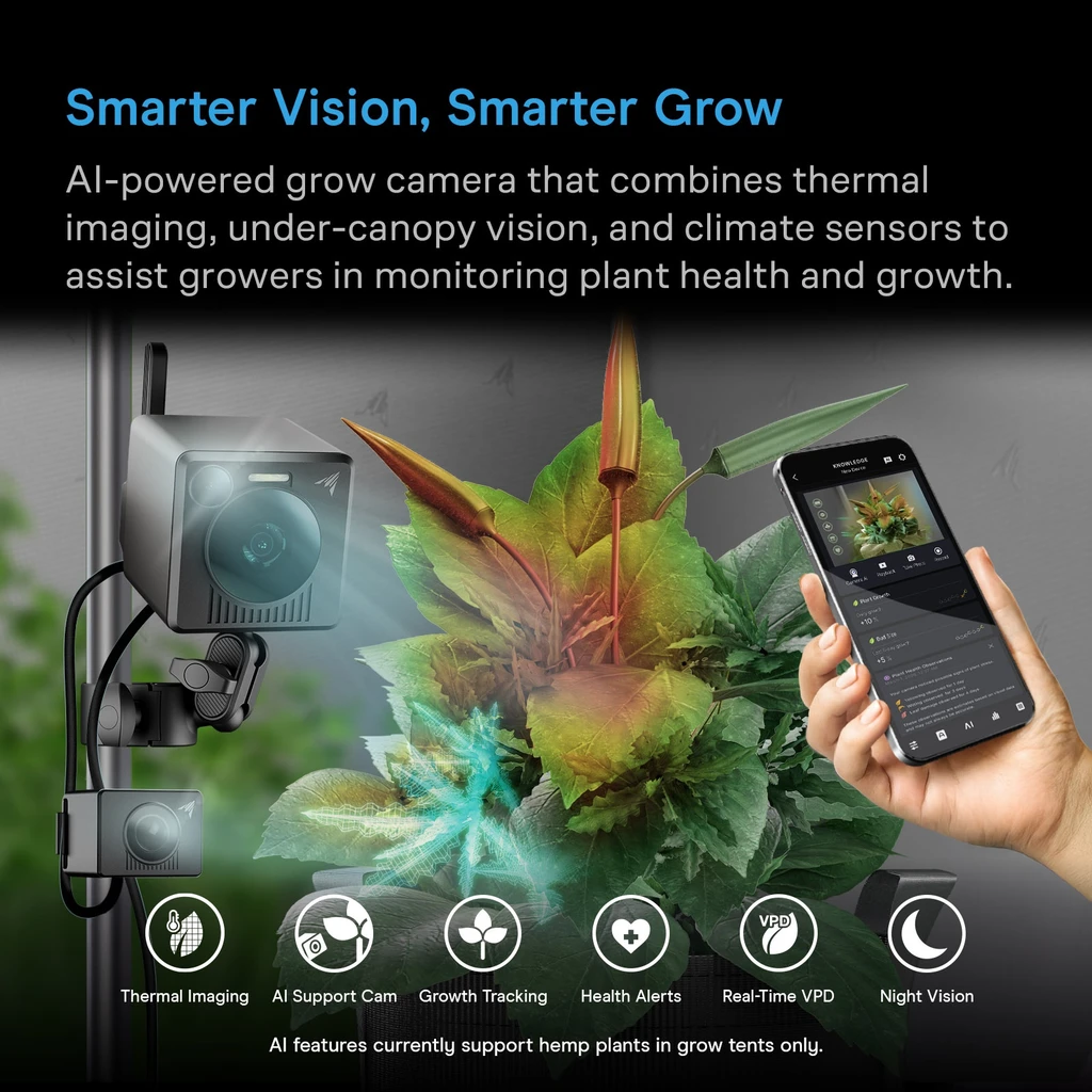 SPECTRON 7 – KI-gestützte 4K-Grow-Kamera mit Wärmebild und Überwachung unter dem Blätterdach