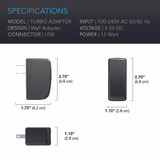 AC INFINITY, Turbo Fan Power Adapter
