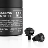 Carbon Steel Rack Screws 50-piece set, M6 Carbon Steel Rack Screws 50-piece set, M6