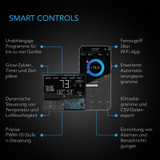 CLOUDLINE PRO T4 – Leiser 100 mm Inline-Rohrventilator mit Temperatur-, Feuchte- und VPD-Controller, WiFi-App-Steuerung, EC-Motor, Abluftventilator für Growzelte und -räume