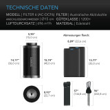 Aktivkohlefilter 150 mm – mit Premium-Aktivkohle aus Australien, passend für Inline-Lüfter zur Geruchskontrolle in Grow Zelten, Grow Räumen und Hydroponik-Systemen