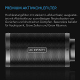 Aktivkohlefilter 250 mm – mit Premium-Aktivkohle aus Australien, passend für Inline-Lüfter zur Geruchskontrolle in Grow Zelten, Grow Räumen und Hydroponik-Systemen
