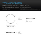 AC Infinity Edelstahl-Luftkanal-Schellen, 200 mm (2er-Pack) für Luftkanäle, Heizung, Kühlung, Abluft, Belüftung