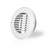 Wall-Mount Duct Grille Vent, White Steel, 6-Inch Wall-Mount Duct Grille Vent, White Steel, 6-Inch