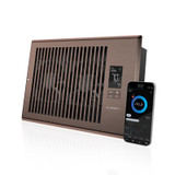 AIRTAP T6, Quiet Register Booster Fan, Bronze, for 6" x 10" Register Holes, Bluetooth App Control, Data, and Alerts