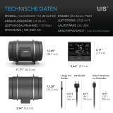 CLOUDLINE T12 – Leiser 300 mm Inline-Rohrventilator mit Temperatur-, Feuchte- und VPD-Controller, WiFi-App-Steuerung, EC-Motor, Abluftventilator für Growzelte und -räume