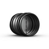 Backdraft Damper Ducting Insert, 4-Inch, Black Galvanized Steel Backdraft Damper Ducting Insert, 4-Inch, Black Galvanized Steel