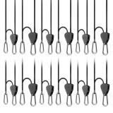 Verstellbare 3 mm Seilaufhänger, schwere Edelstahl-Ratschen, 68 kg Tragkraft, 6 Paare Verstellbare 3 mm Seilaufhänger, schwere Edelstahl-Ratschen, 68 kg Tragkraft, 6 Paare