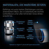 AC Infinity CLOUDLAB 844, Advanced Grow Zelt 120 × 120 × 200 cm, 25 mm Mylar-Canvas, 25 mm Stahlstangen, laborgetestet höchste Reflexion, großes Sichtfenster, Montageplatte für Controller, Indoor Growing