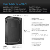 AC Infinity CLOUDLAB 422 Advance Grow Zelt, 60 x 60 x 120 cm, Dickste 22 mm Stangen, Besonders dichtes 2000D Diamant-Mylar-Gewebe, 60x60 cm für Hydroponik Indoor-Anbau