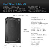 AC Infinity CLOUDLAB 632 Advance Grow Zelt, 90 x 60 x 180 cm, Dickste 22 mm Stangen, Besonders dichtes 2000D Diamant-Mylar-Gewebe, Controller-Halterung für Hydroponik Indoor-Anbau