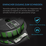 Grüne Kabelbinder mit integriertem Schneider, 100 m