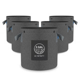 Heavy Duty Reusable Fabric Pots, 3 Gallon, 5-Pack Heavy Duty Reusable Fabric Pots, 3 Gallon, 5-Pack
