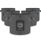 Hochbelastbare wiederverwendbare Stofftöpfe, 38 Liter, 5er-Pack – 500 g/m² Vliesstoff, inklusive Metallringe für vielseitiges Pflanzen-Training Hochbelastbare wiederverwendbare Stofftöpfe, 38 Liter, 5er-Pack – 500 g/m² Vliesstoff, inklusive Metallringe für vielseitiges Pflanzen-Training