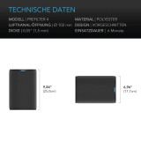 Vorfilter-Gewebe 100 mm, Ersatz-Inline-Filter-Hülse 2er-Pack, Passt auf 100 mm Aktivkohlefilter für Geruchskontrolle in Grow-Zelten, Indoor-Gartenbau, Hydroponik