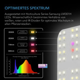 Vollspektrum LED Grow Light mit Samsung LM301H Dioden, maximale Lichtausbeute, für Wachstum und Blüte von Indoor-Pflanzen in Grow-Zelten und Gewächshäusern (60 x 60 cm)
