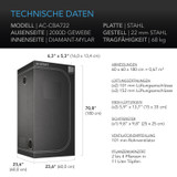 AC Infinity CLOUDLAB 722 Advance Grow Zelt, 60 x 60 x 180 cm, Dickste 22 mm Stangen, Besonders dichtes 2000D Diamant-Mylar-Gewebe, 60x60 cm für Hydroponik Indoor-Anbau